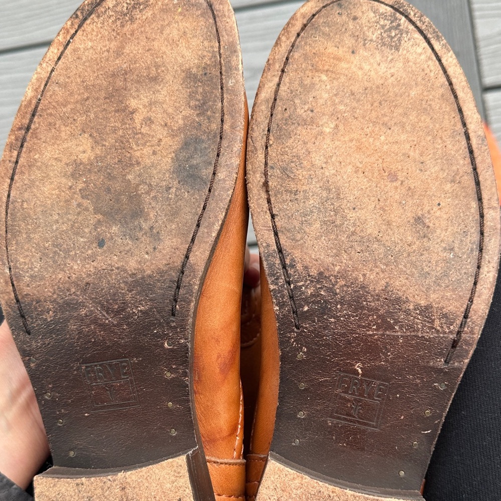 Vintage Frye Melissa Riding Boots Brown Leather Knee-High 76422 - Picture 16 of 16